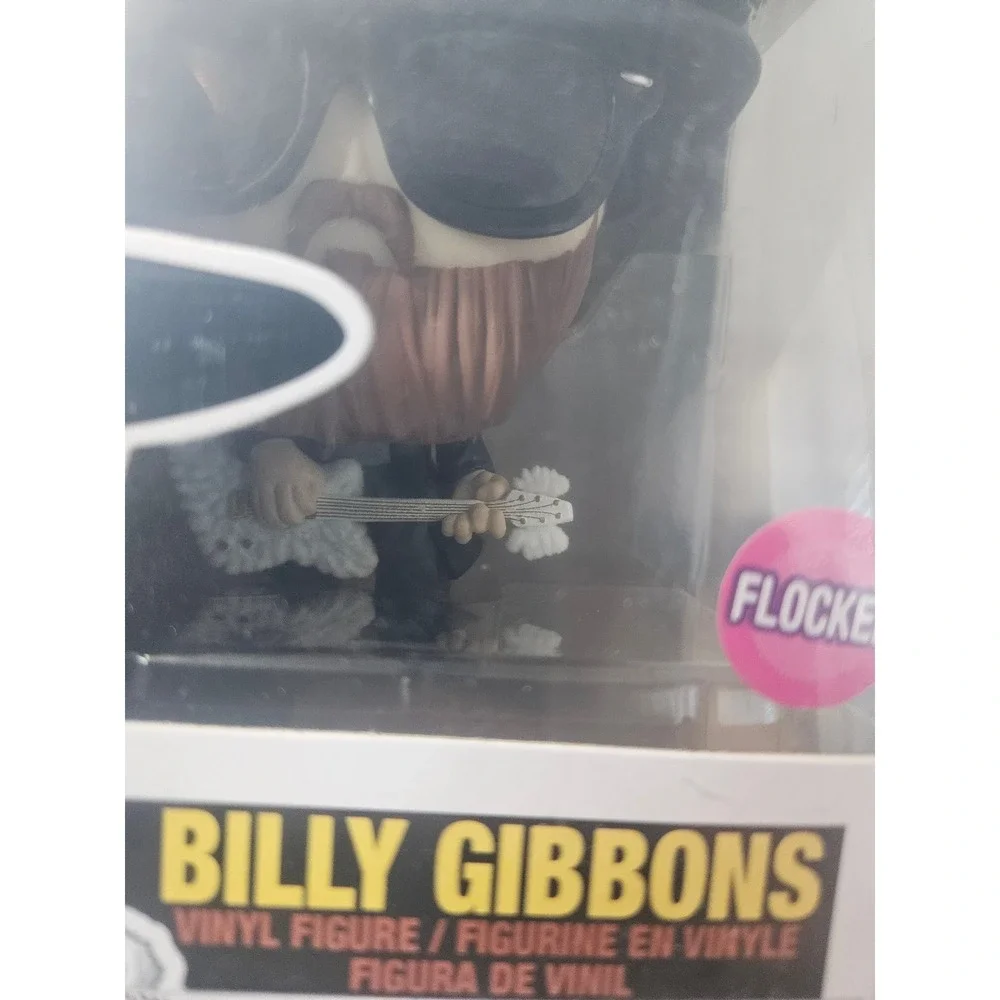 Funko Pop Rocks ZZ Top Billy Gibbons 164 Flocked Vinyl Figure with Protector
